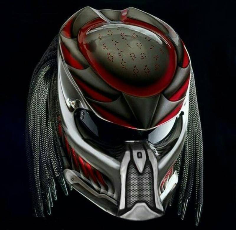 Neuer Raubtier Motorradhelm Fire Red Style | Dot Und Ece Geprüft von LuxBearCustom