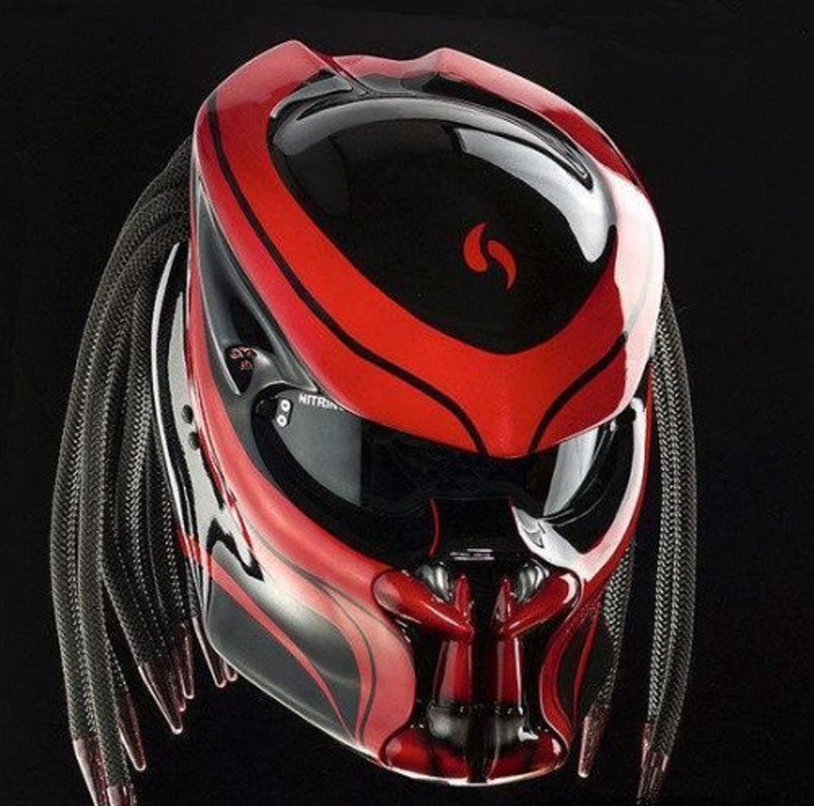 Tolle Custom Predator Motorrad Rote Linie | Dot Und Ece Geprüft Tolle Custom Predator Motorrad Rote Linie | Dot Und Ece Geprüft von LuxBearCustom