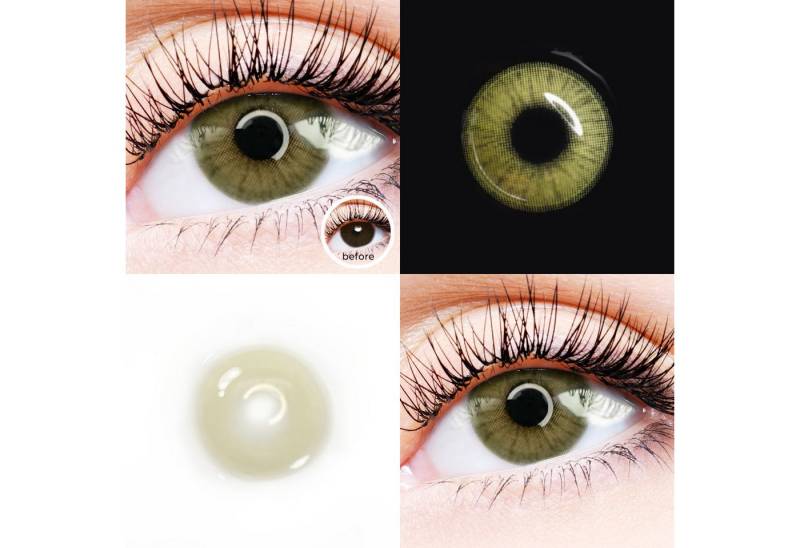 LuxDelux Farblinsen Fidelio Beige Brown - Braune Farbige Kontaktlinsen mit und ohne Stärke, Weiche Farblinsen von LuxDelux