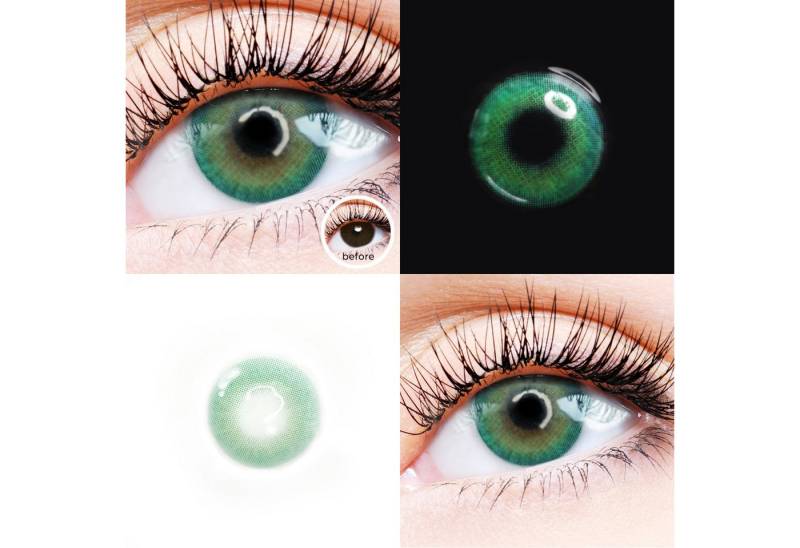LuxDelux Farblinsen Tropical Green - moosgrüne Farbige Kontaktlinsen ohne Sehstärke, Weiche Farblinsen LuxDelux Farblinsen Tropical Green - moosgrüne Farbige Kontaktlinsen ohne Sehstärke, Weiche Farblinsen von LuxDelux