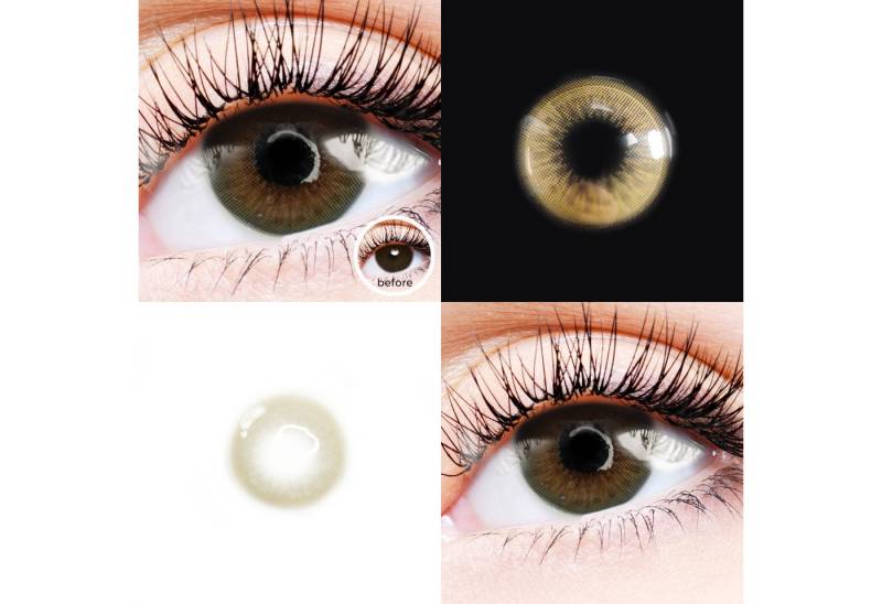 LuxDelux Farblinsen Victory Brown - weiche Kontaktlinsen farbig leichte Deckkraft in Braun, Weiche Farblinsen von LuxDelux