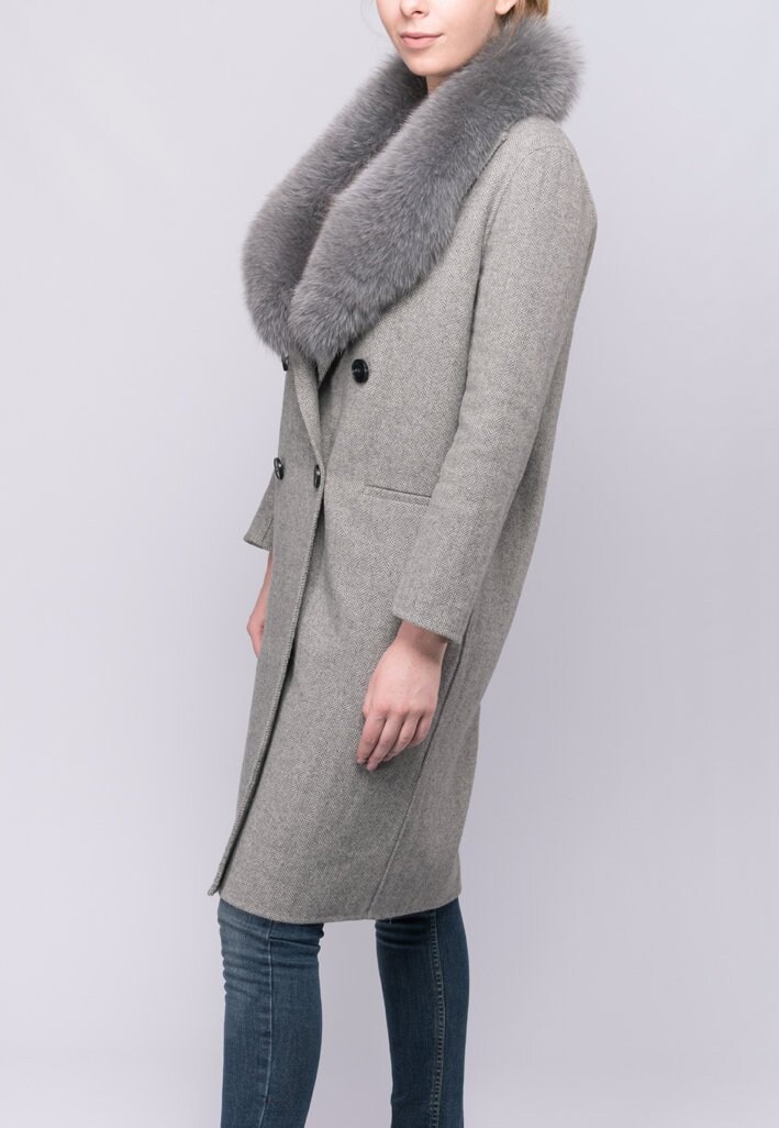 Doppelschicht-Handgenähte 100% Wollherringbone Mit Graupantat Doppelschicht-Handgenähte 100% Wollherringbone Mit Graupantat von LuxFashionStudio