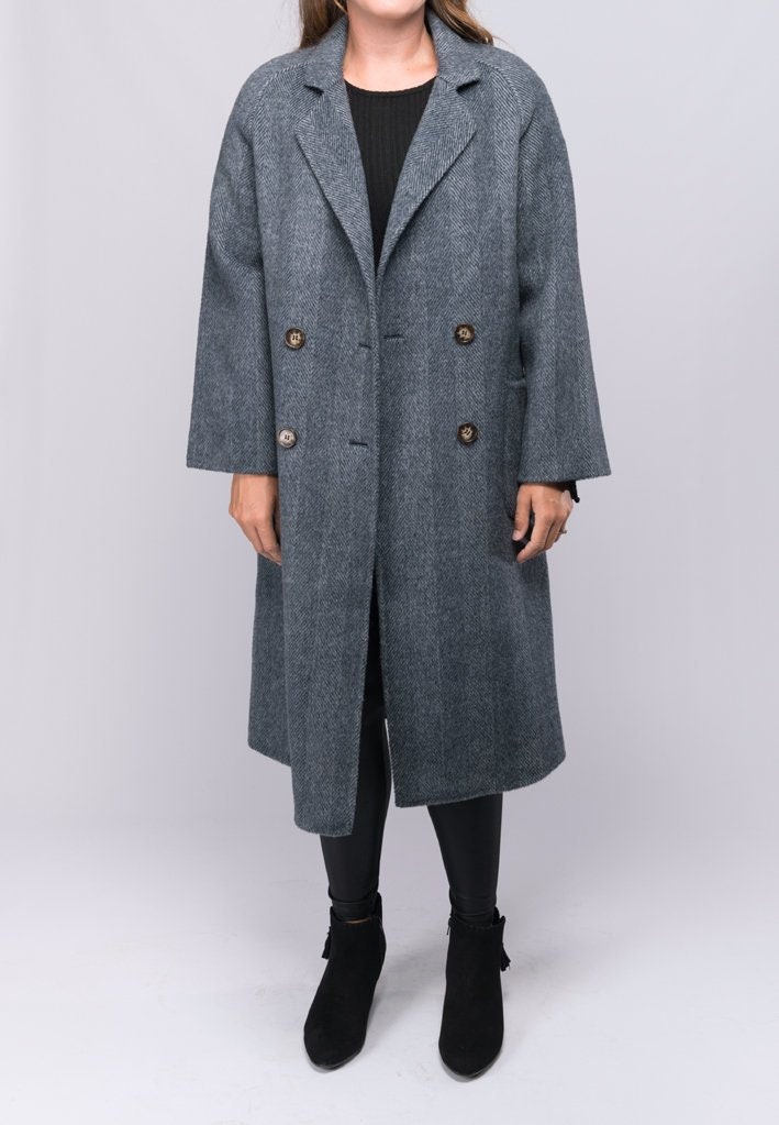 Doppelschichtband Mit Händen Genäht Wool Herringbone Toben Graue Mäntel Doppelschichtband Mit Händen Genäht Wool Herringbone Toben Graue Mäntel von LuxFashionStudio