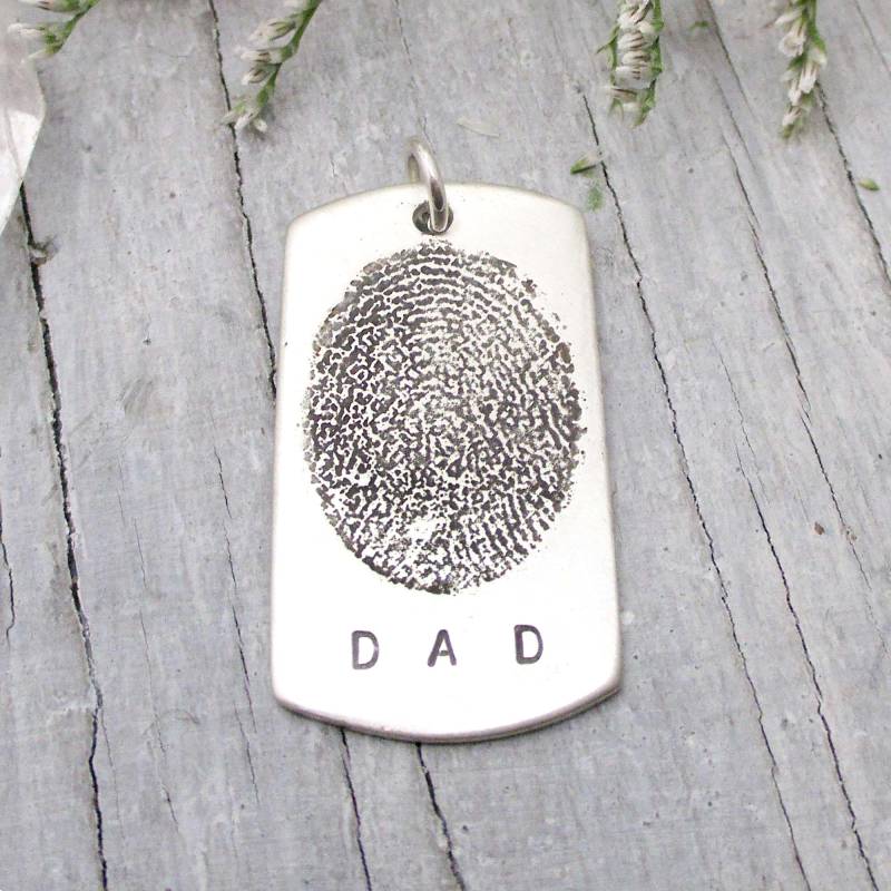 Hundemarke Personalisierter Fingerabdruck Anhänger in Sterling Silber Von Flat Ink Print, Gedenkschmuck, Fingerabdruck, Für Männer Hundemarke Personalisierter Fingerabdruck Anhänger in Sterling Silber Von Flat Ink Print, Gedenkschmuck, Fingerabdruck, Für Männer von LuxeDesignJewellery