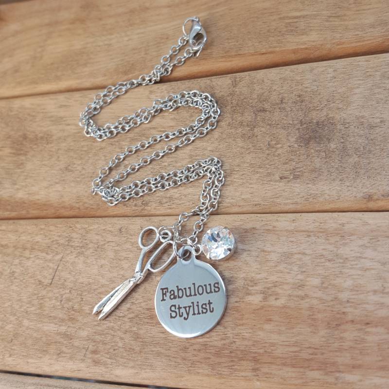 Cosmetologe Abschlussgeschenk, Geschenk Für Friseur, Friseur Geschenke, Hairstylist Halskette von LuxedesignsbySarah