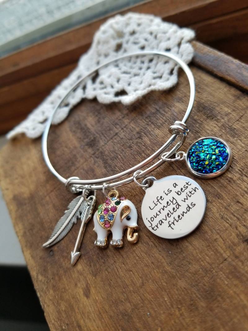 Freundschaftsarmband, Das Leben Ist Eine Reise Am Besten Mit Freunden Gereist, Geschenk Für Die Beste Freundin Freundschaftsarmband, Das Leben Ist Eine Reise Am Besten Mit Freunden Gereist, Geschenk Für Die Beste Freundin von LuxedesignsbySarah