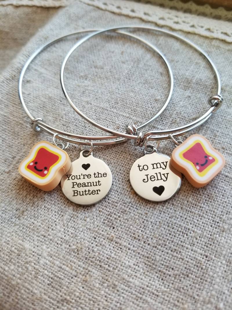 Freundschaftsband, Armband Für Die Beste Freundin, Geschenk Freundinnen, Erdnussbuttergelee, Seelenschwester, Fernfreunde, Bff von LuxedesignsbySarah