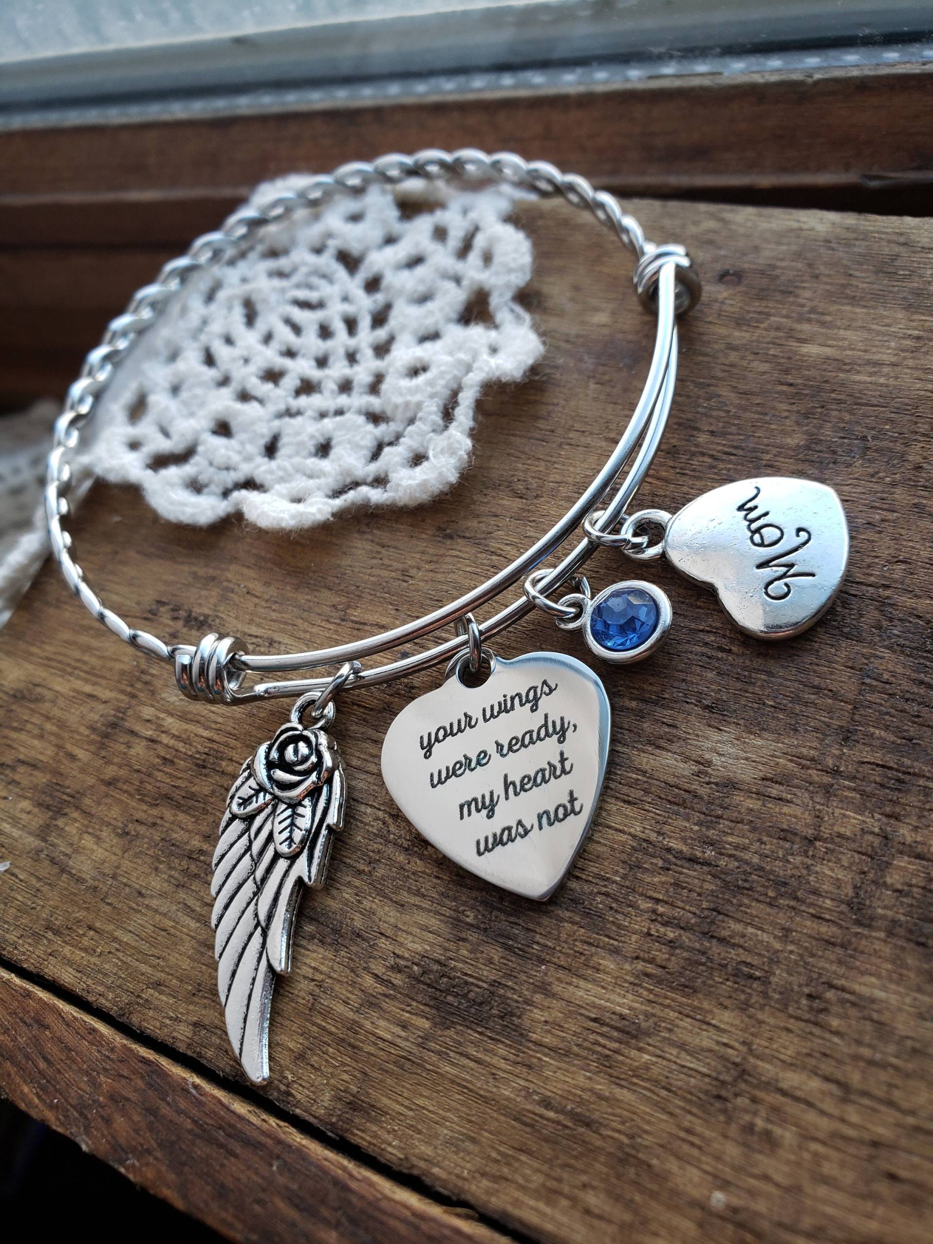 Gedenkgeschenk, Schmuck, Personalisiert Deine Flügel Waren Bereit, Mein Herz War Nicht, Gedenkschmuck, Trauer Gedenkgeschenk, Schmuck, Personalisiert Deine Flügel Waren Bereit, Mein Herz War Nicht, Gedenkschmuck, Trauer von LuxedesignsbySarah