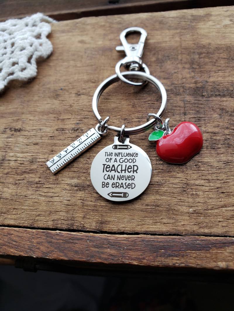 Geschenk Für Lehrer, Lehrer Schlüsselanhänger, Der Einfluss Eines Guten Lehrers Kann Nie Ausgelöscht Werden, Wertschätzung Geschenk von LuxedesignsbySarah