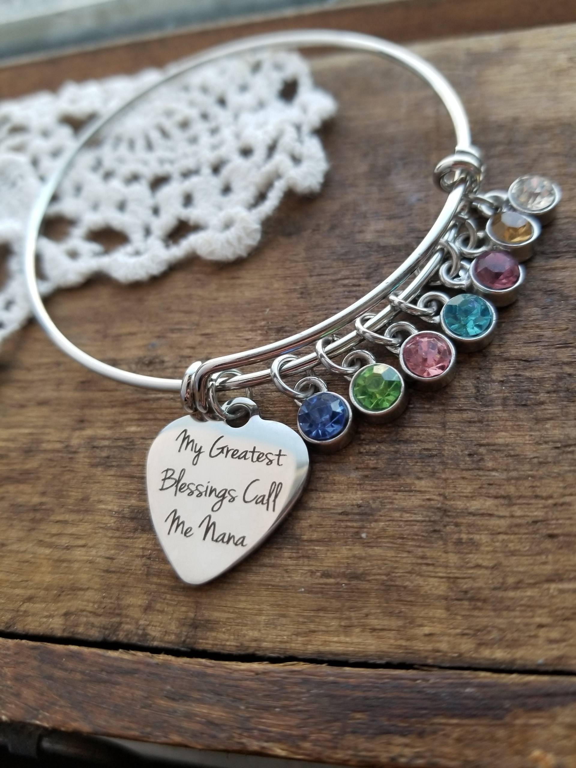 Geschenk Für Nana, Mein Größter Segen Nennt Mich Nana Geburtsstein Bettelarmband, Geschenke Oma, Großmutter Geschenk Für Nana, Mein Größter Segen Nennt Mich Nana Geburtsstein Bettelarmband, Geschenke Oma, Großmutter von LuxedesignsbySarah