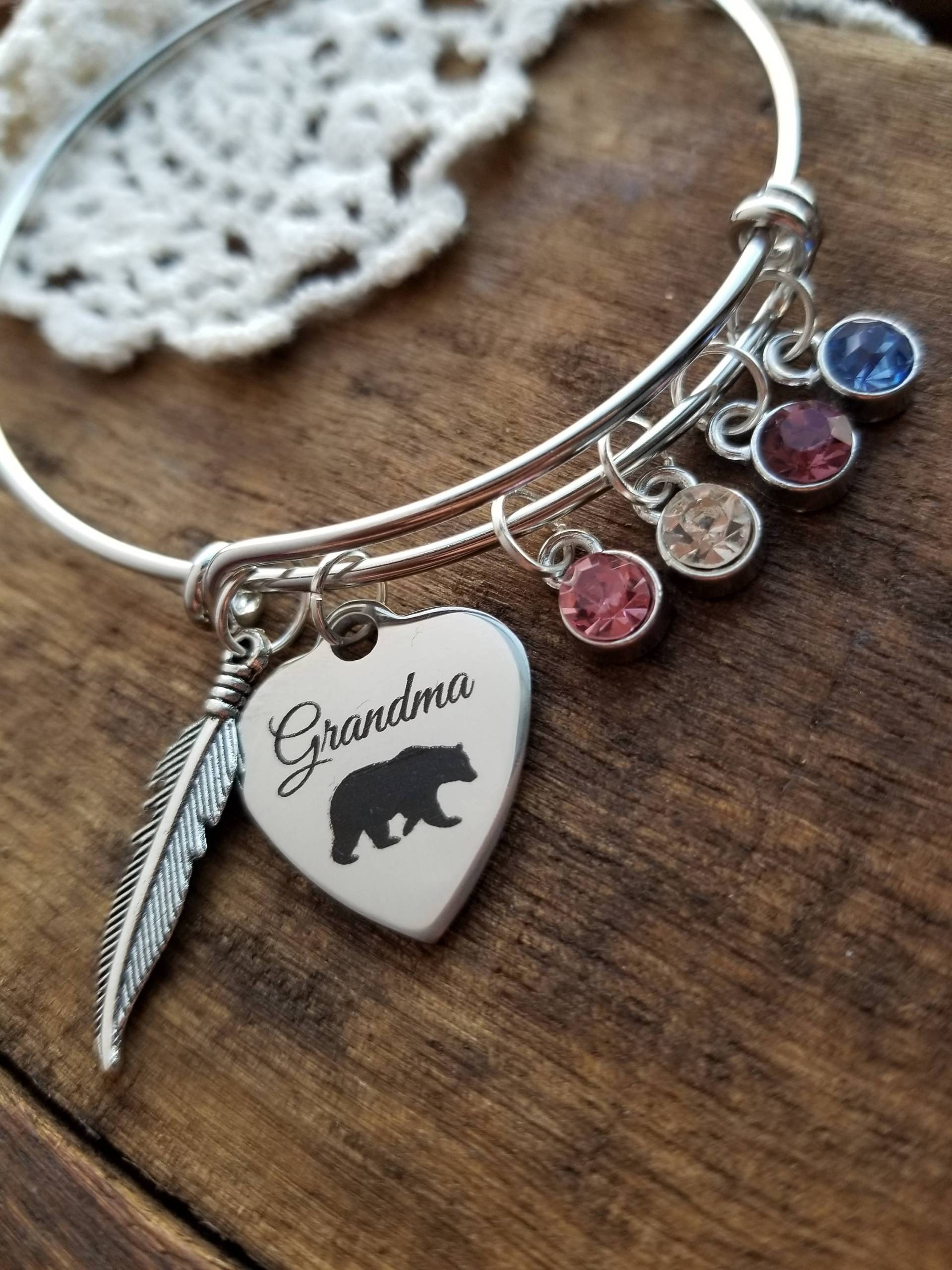 Geschenk Für Oma, Oma Geburtsstein Armband, Bär Geschenke, Personalisierter Schmuck Geschenk Für Oma, Oma Geburtsstein Armband, Bär Geschenke, Personalisierter Schmuck von LuxedesignsbySarah