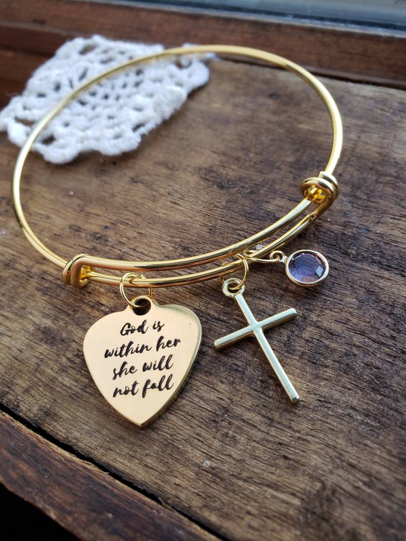 Konfirmationsgeschenk, Abschlussgeschenk, Christlicher Schmuck, Religiöser Bibel-Vers-Schmuck, Gebetsarmband, Psalmen-Bettelarmband von LuxedesignsbySarah