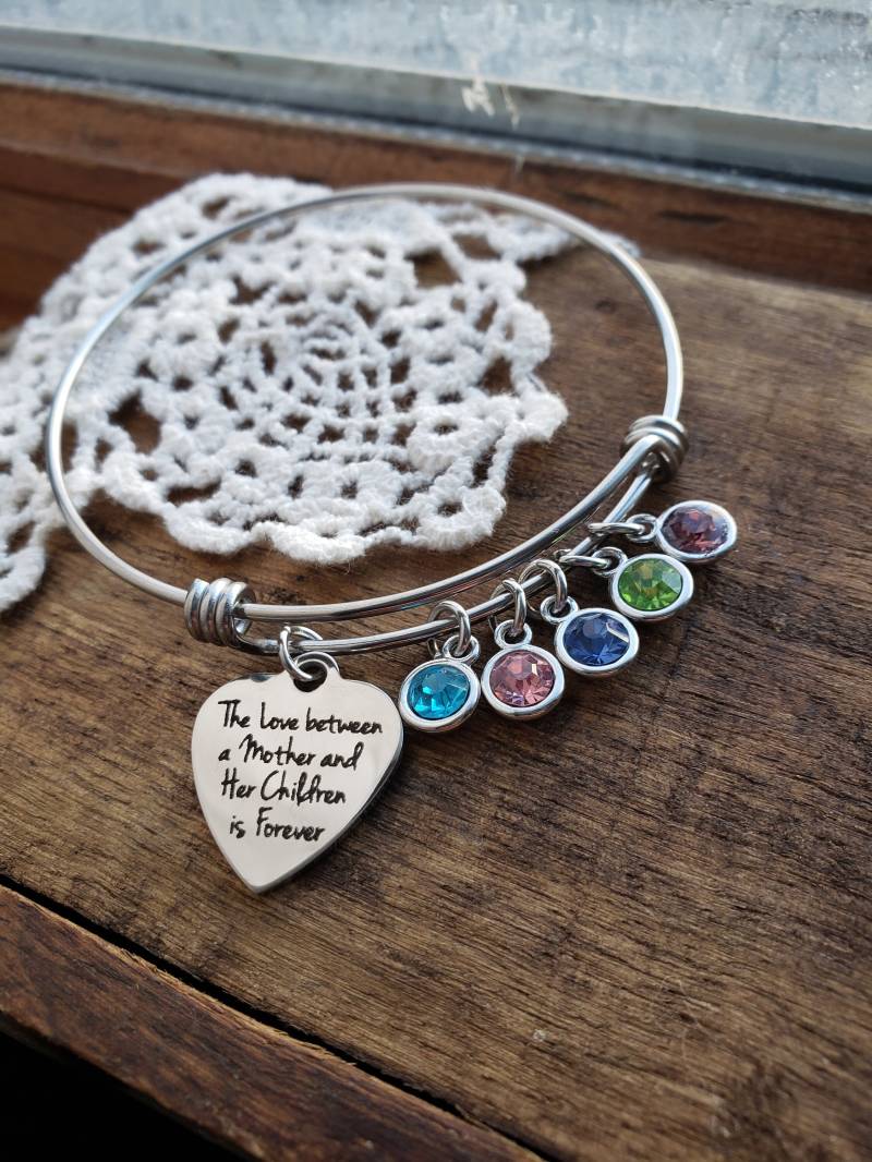 Personalisiertes Geschenk Für Mama, Mutterliebe Armband, Mutter Geburtsstein Bettelarmband, Zu Sein von LuxedesignsbySarah