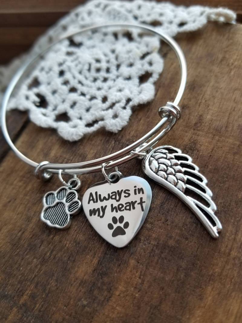 Petmemorial Armreif Edelstahl Hund Katze Verlust Geschenk von LuxedesignsbySarah