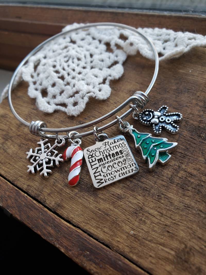 Weihnachten Schmuck, Armband, Nussknacker Armband Nussknacker, Lebkuchenmann Zuckerstange Bettelarmband, Urlaub Weihnachten Schmuck, Armband, Nussknacker Armband Nussknacker, Lebkuchenmann Zuckerstange Bettelarmband, Urlaub von LuxedesignsbySarah