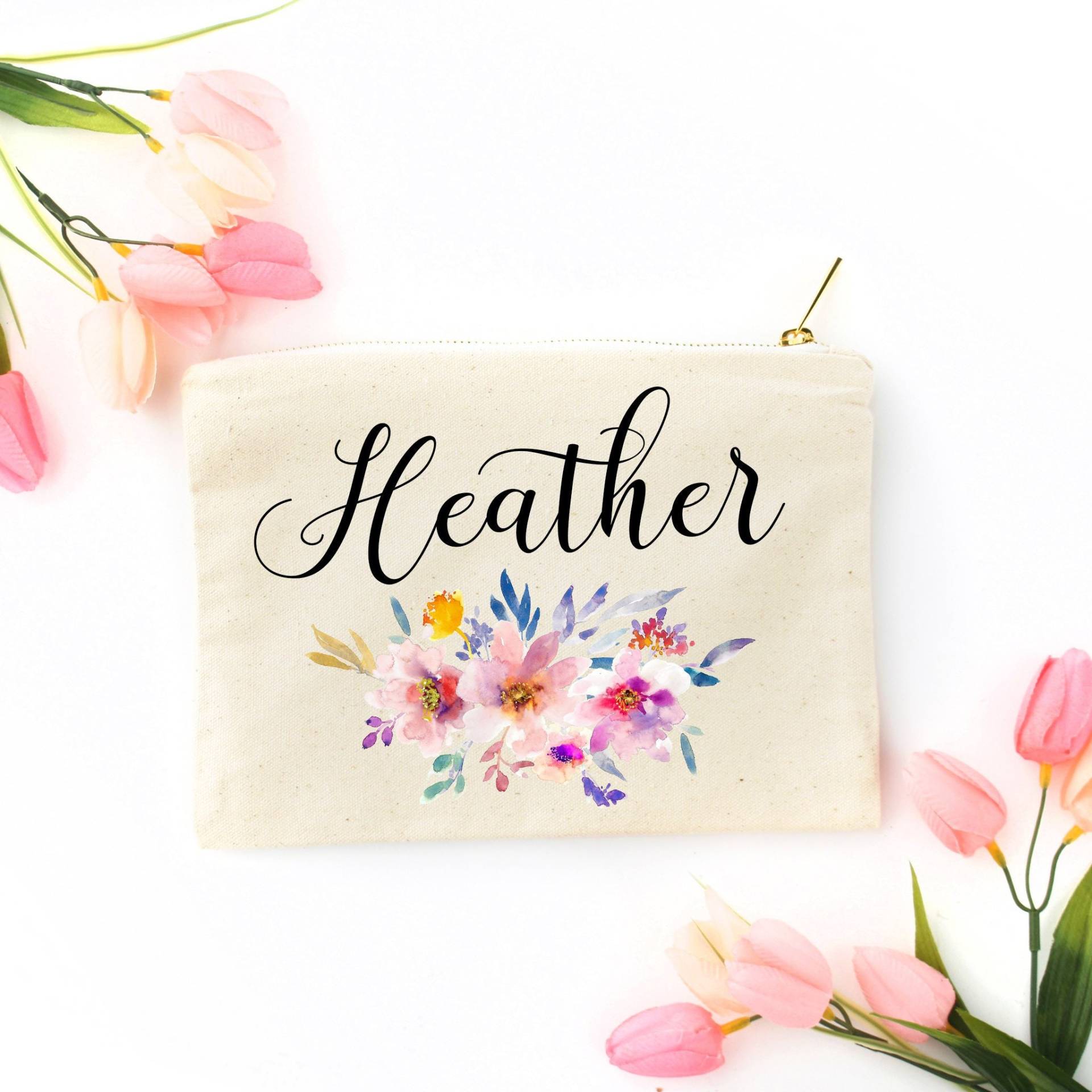 Personalisierte Make-Up-Tasche, Make-Up, Benutzerdefinierte Brautjungfer Geschenk, Make-Up-Fall, Kosmetiktasche, Geweih Make-Up Tasche Personalisierte Make-Up-Tasche, Make-Up, Benutzerdefinierte Brautjungfer Geschenk, Make-Up-Fall, Kosmetiktasche, Geweih Make-Up Tasche von LuxeianCo