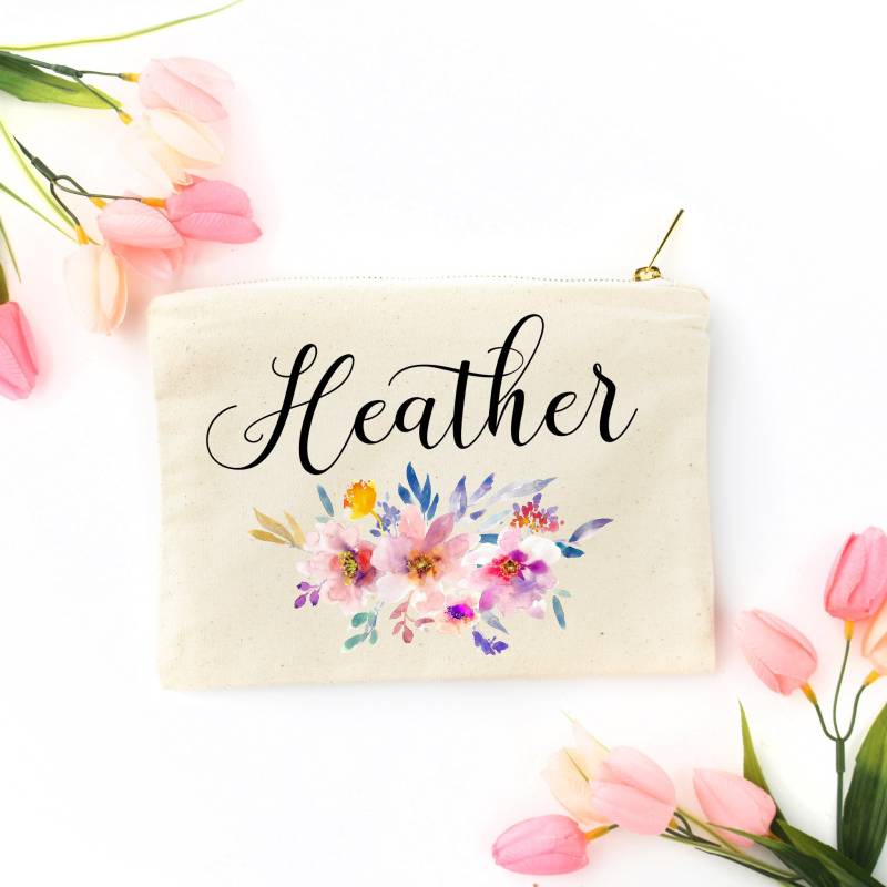 Personalisierte Make-Up-Tasche, Make-Up, Benutzerdefinierte Brautjungfer Geschenk, Make-Up-Fall, Kosmetiktasche, Geweih Make-Up Tasche Personalisierte Make-Up-Tasche, Make-Up, Benutzerdefinierte Brautjungfer Geschenk, Make-Up-Fall, Kosmetiktasche, Geweih Make-Up Tasche von LuxeianCo