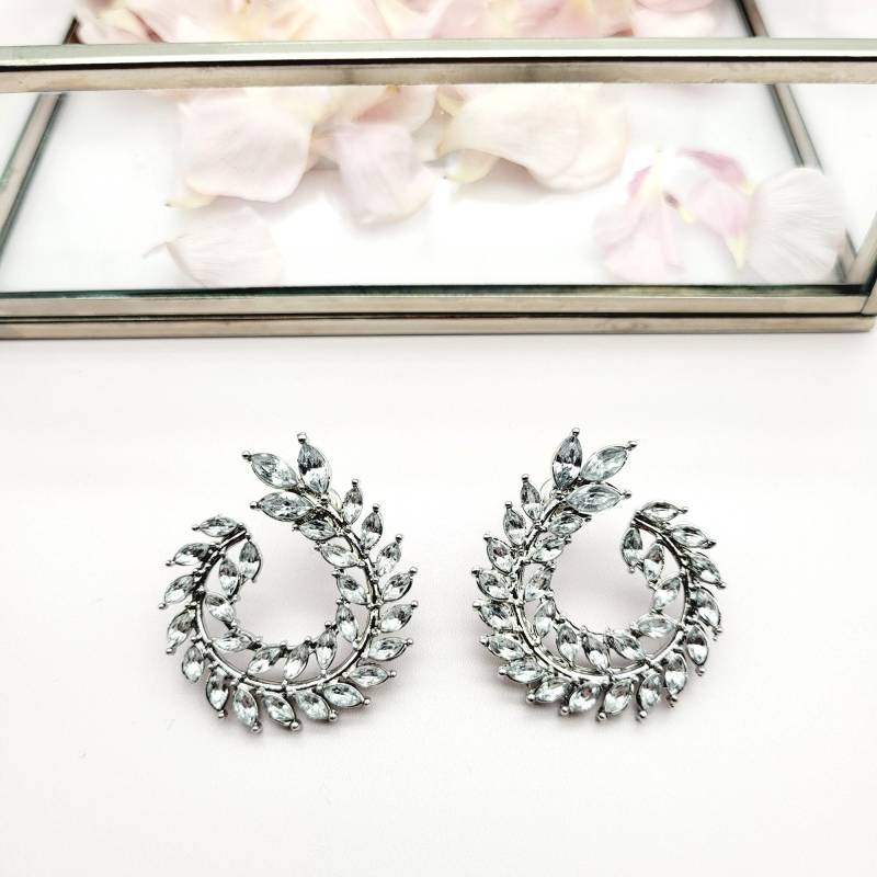 Olivenzweig Zirkonia Ohrringe Valentinsgeschenk Geschenk Damen Geschenke Für Sie Braut Ohrstecker von Luxessoire