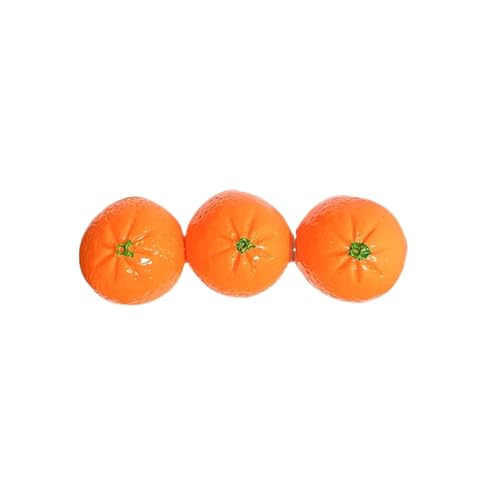 Haarspangen Interessante und Kreative Entenschnabel Spangen Künstliche Lebensmittel Modell Seitenspangen Haaraccessoire für Frauen (Orangen mit goldener Haarspange) von Luxetoys