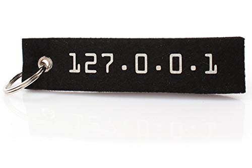 Luxflair Filz Schlüsselanhänger 127.0.0.1" für Geeks, Nerds und Computer-Freaks (Gadget und Geschenk) von Luxflair