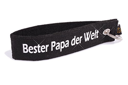 Filz Schlüsselanhänger Bester Papa der Welt, als Vatertagsgeschenk oder als kleines Geschenk für Männer die Vater Werden von Luxflair