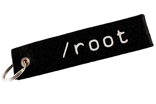 Luxflair Filz Schlüsselanhänger root für Geeks, Nerds und Computer-Freaks (Gadget und Geschenk) original von Luxflair