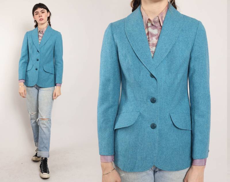 70Er Türkiser Junger Pendleton Blazer - Vintage Made in Usa, Größe S 70Er Türkiser Junger Pendleton Blazer - Vintage Made in Usa, Größe S von LuxieVintage
