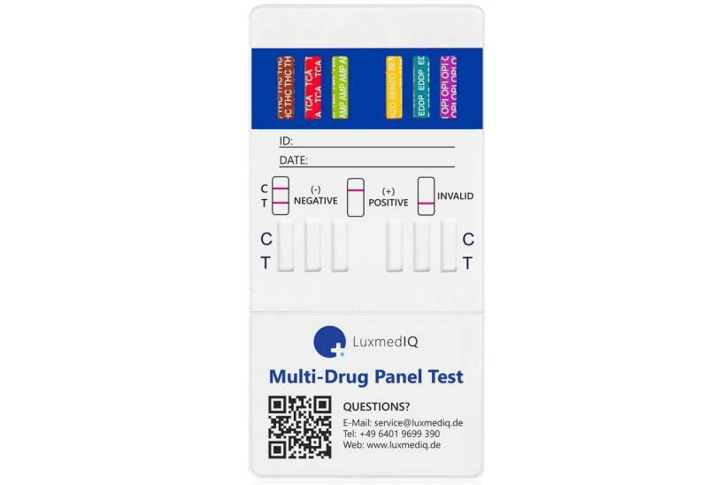 LuxmedIQ Drogen-Schnelltest für 12 Drogenarten - Urin Drogentest Multi 12, 1-tlg. von LuxmedIQ