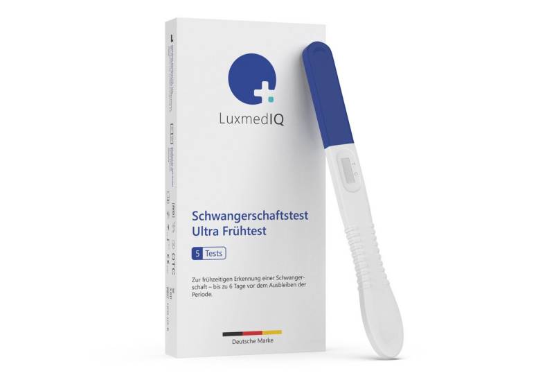 LuxmedIQ Schwangerschaftstest Ultra Frühtest - 6 Tage früher Testen, 5-St., 6 Tage früher Testen, über 99% Genauigkeit von LuxmedIQ