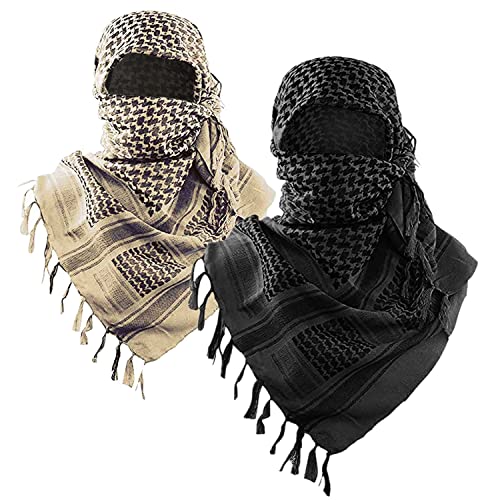 Luxns Militär Shemagh Taktische Wüstenschal - 100% Baumwolle Keffiyeh Schal für Herren und Damen, Einheitsgröße Luxns Militär Shemagh Taktische Wüstenschal - 100% Baumwolle Keffiyeh Schal für Herren und Damen, Einheitsgröße von Luxns