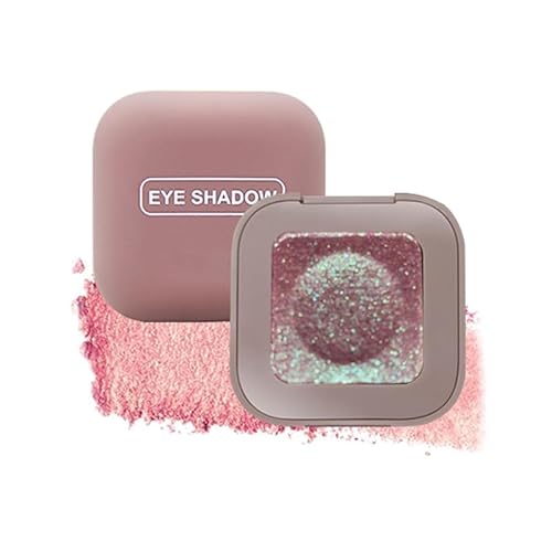 Lidschatten Perlen Finish Wasserfest Langlebig - Lidschatten Highlighter Rosa Feine Textur Vegan Metallisch schimmernde Finish Palette High Pigmented Verblendbar Faltenfreies Augen-Makeup von LuxoCare