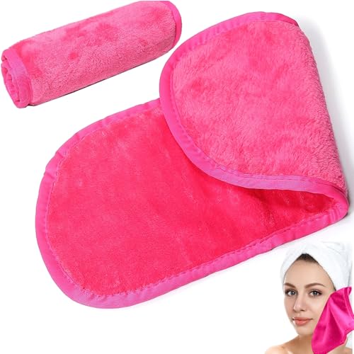 Superweiche Mikrofaser Abschminktücher 2er Set - Wiederverwendbare Makeup Entferner Tücher für Gesichtsreinigung & Hautpflege Mini Handtücher Makeup Entferner Tuch (Sensitiv Haut) von LuxoCare