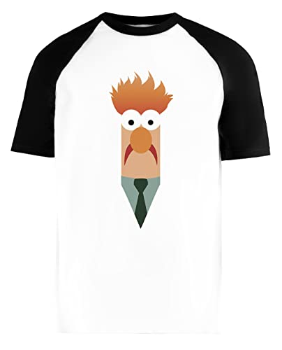 Becher Die Muppet-Show Unisex Weiß Baseball T-Shirt Herren Damen Kurze Ärmel Short Sleeves XL von Luxogo