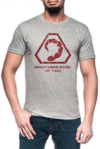 Brotherhood of Nod Logo Herren Grau T-Shirt Kurzarm Men's Grey T-Shirt von Luxogo