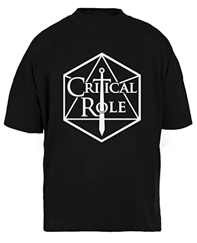 Critical Role LogoUnisex Schwarz Baggy T-Shirt Herren Damen Baggy Men's Women's Black T-Shirt L von Luxogo