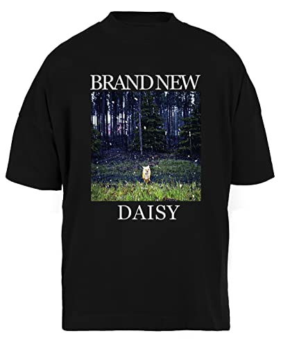 DaisyDesign Unisex Schwarz Baggy T-Shirt Herren Damen Baggy Men's Women's Black T-Shirt von Luxogo