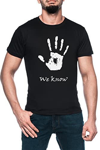 Dunkle Bruderschaft Schwarz T-Shirt Kurzarm Men's Black T-Shirt von Luxogo