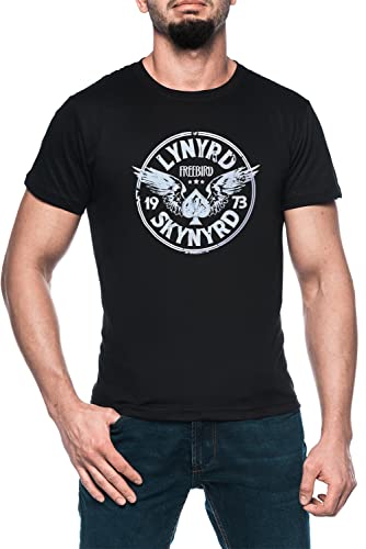 Free Bird - Lynyrd Logo Schwarz T-Shirt Kurzarm Men's Black T-Shirt Free Bird - Lynyrd Logo Schwarz T-Shirt Kurzarm Men's Black T-Shirt von Luxogo