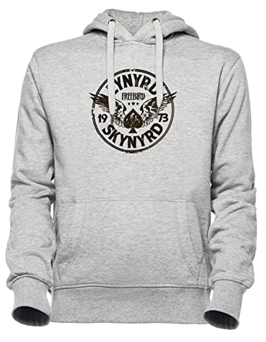 Free Bird - Lynyrd Logo Unisex Grau Jumper Kapuzenpullover Herren Damen Unisex Grey Hoodie Men's Women's von Luxogo