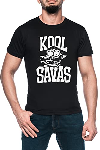 Kool Savas Schwarz T-Shirt Kurzarm Men's Black T-Shirt von Luxogo