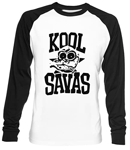 Kool Savas Unisex Weiß Baseball T-Shirt Herren Damen Baseball T-Shirt von Luxogo