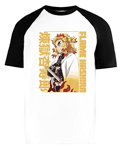 Kyōjuro Rengoku Unisex Weiß Baseball T-Shirt Herren Damen Kurze Ärmel Short Sleeves S Kyōjuro Rengoku Unisex Weiß Baseball T-Shirt Herren Damen Kurze Ärmel Short Sleeves S von Luxogo