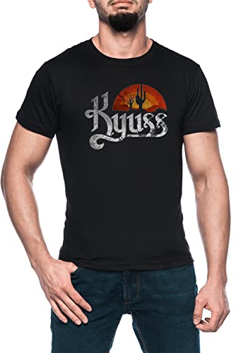 Kyuss Music Group Herren Schwarz T-Shirt Kurzarm Men's Black T-Shirt XXL von Luxogo