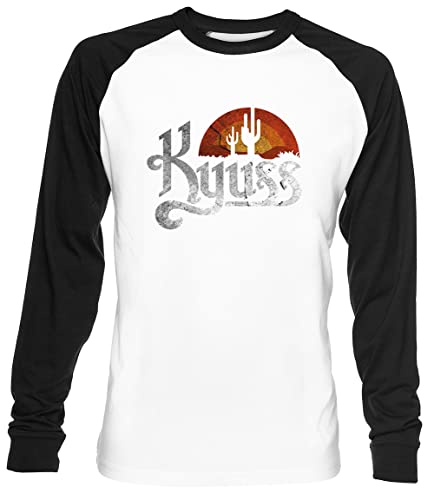 Kyuss Music Group Unisex Weiß Baseball T-Shirt Herren Damen Baseball T-Shirt von Luxogo
