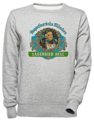 Luxogo Augustiner Munich Bee.Lagerbier Hell Unisex Grau Jumper Kapuzenpullover Herren Damen Unisex Grey Jumper Men's Women's von Luxogo