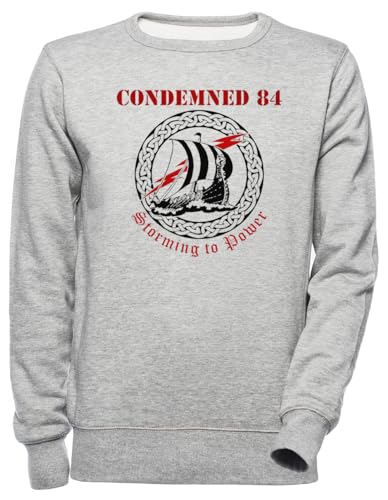 Luxogo Condemned 84 - Storming to Power Unisex Grau Jumper Kapuzenpullover Herren Damen Unisex Grey Jumper Men's Women's von Luxogo