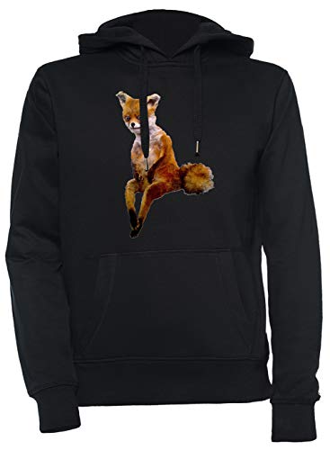 Luxogo Entsteint Fuchs Das Präparatoren Fuchs Meme Unisex Schwarz Kapuzenpullover Sweatshirt Herren Damen Unisex Black Jumper Men's Women's M von Luxogo