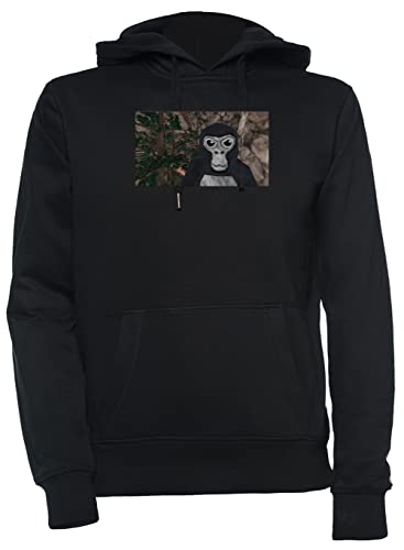 Luxogo Gorilla-Tag-AFFE-Meme Unisex Schwarz Kapuzenpullover Herren Damen Unisex Black Hoodie Men's Women's M von Luxogo