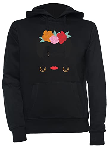 Luxogo Kahlo Unisex Schwarz Kapuzenpullover Herren Damen Unisex Black Hoodie Men's Women's von Luxogo