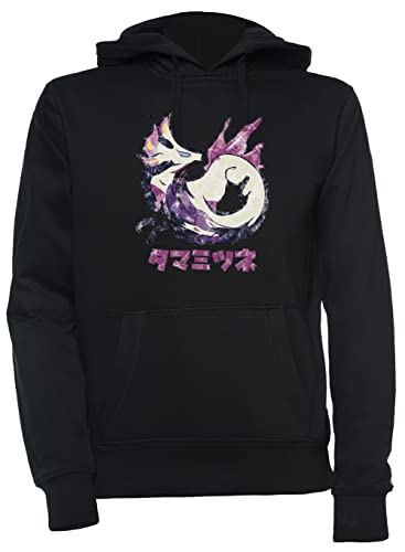 Luxogo Monster Hunter Rise Mizutsune Unisex Schwarz Kapuzenpullover Herren Damen Unisex Black Hoodie Men's Women's XL von Luxogo